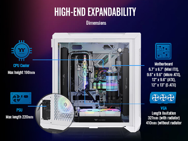 Thermaltake CTE C700 Air Snow Mid Tower with Centralized Thermal